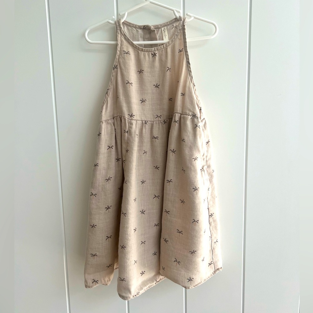 Rylee + Cru Linen Palm Tree Dress